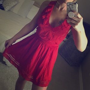 White elephant halter dress